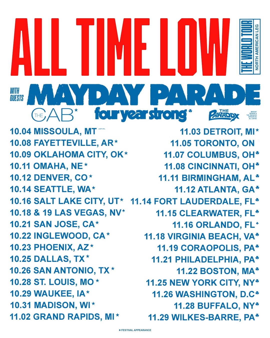 The Cab EVERYONE'S TALKING! TOUR Tour Poster